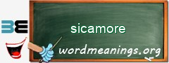WordMeaning blackboard for sicamore